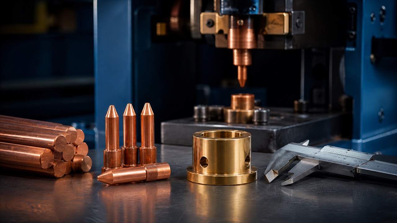 Đồng đỏ, đồng thau dùng làm điện cực hàn và chi tiết máy