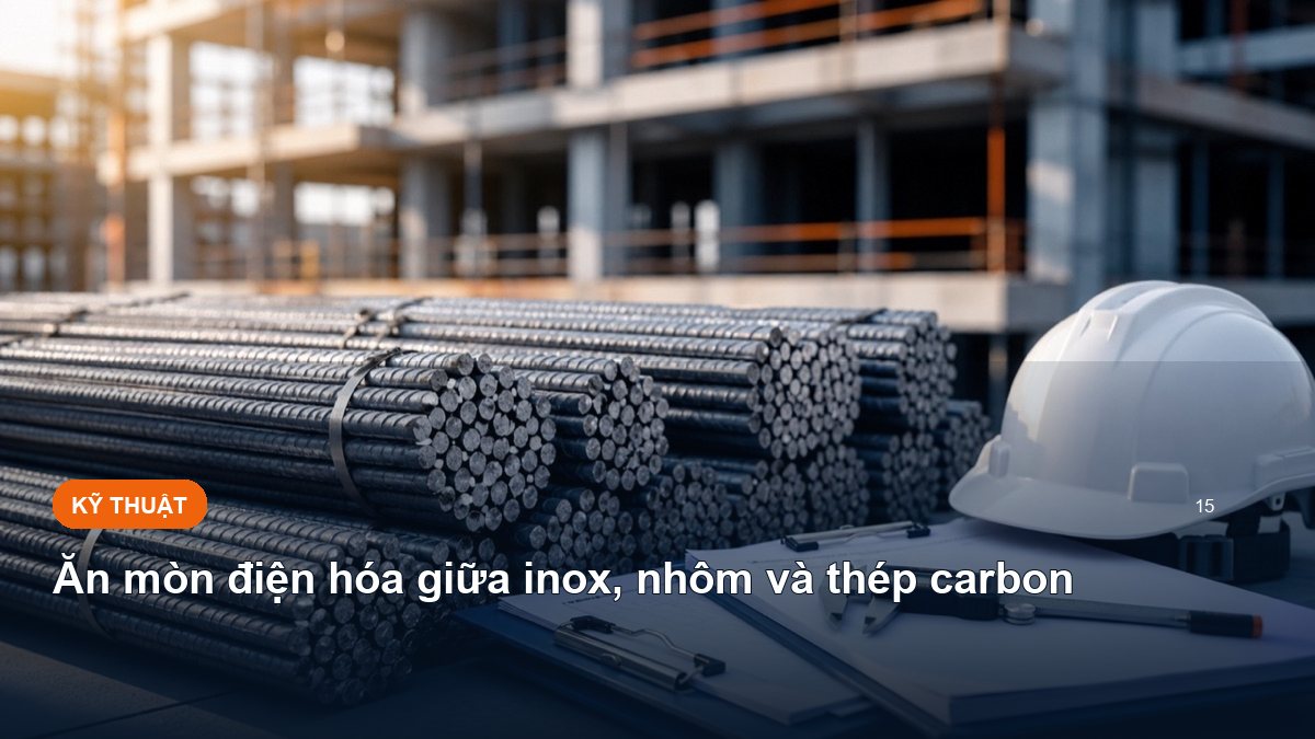 Ăn mòn điện hóa giữa inox, nhôm và thép carbon