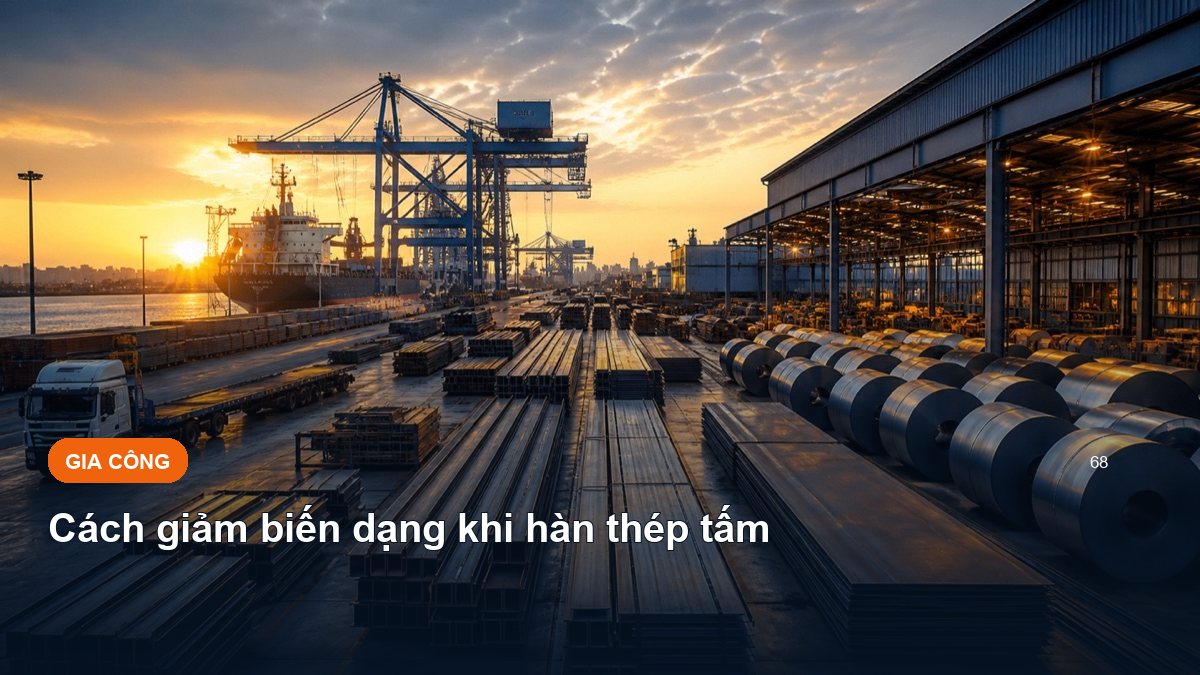 Cách giảm biến dạng khi hàn thép tấm
