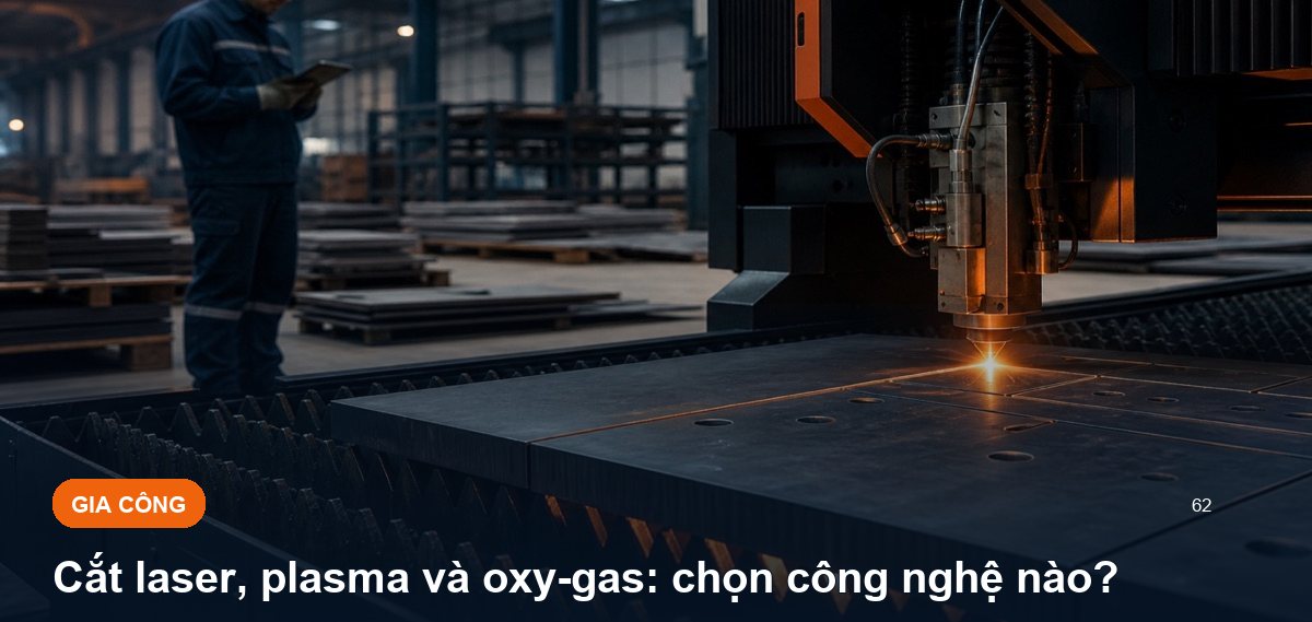 Cắt laser, plasma và oxy-gas: chọn công nghệ nào?