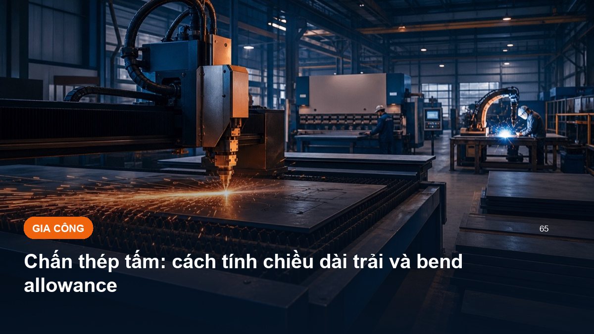 Chấn thép tấm: cách tính chiều dài trải và bend allowance