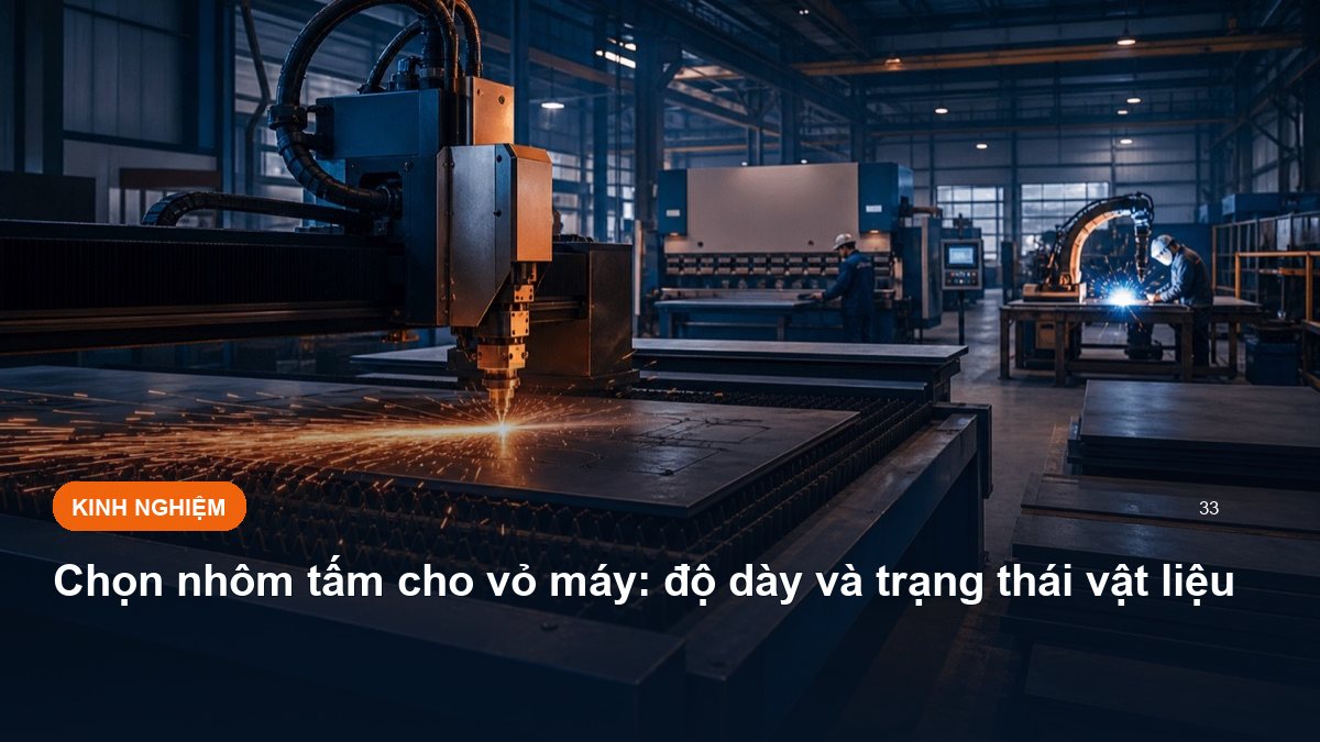 Chọn nhôm tấm cho vỏ máy: độ dày và trạng thái vật liệu