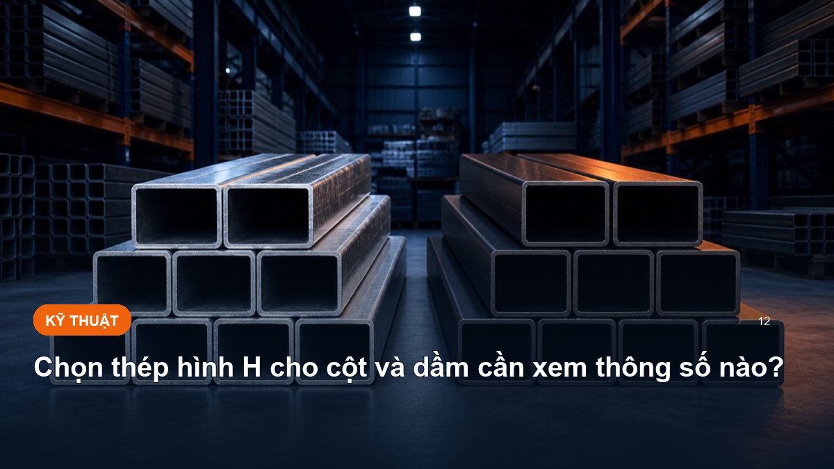 Chọn thép hình H cho cột và dầm cần xem thông số nào?