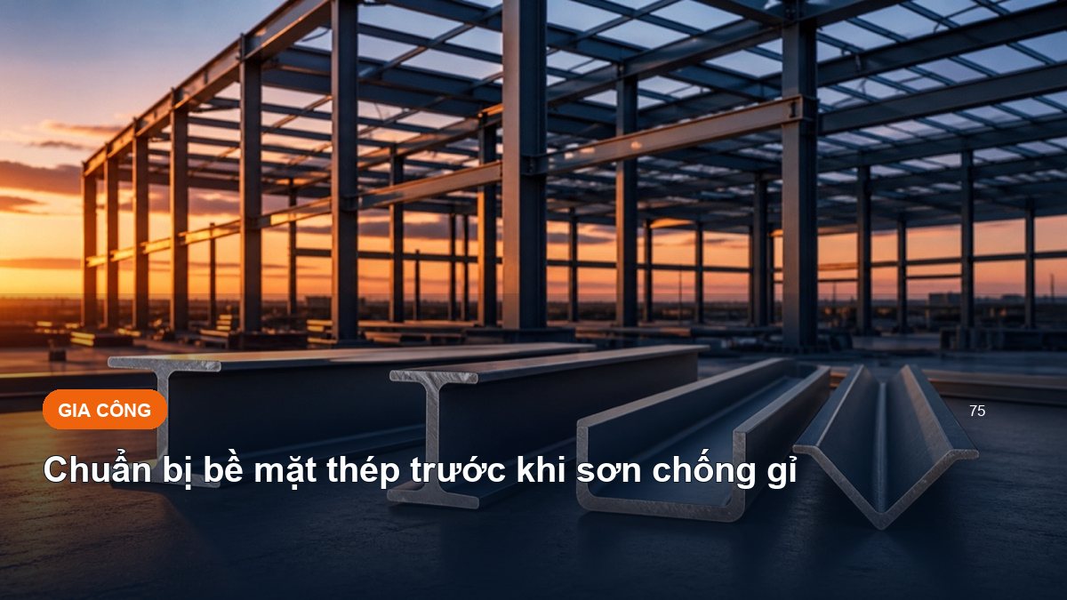 Chuẩn bị bề mặt thép trước khi sơn chống gỉ