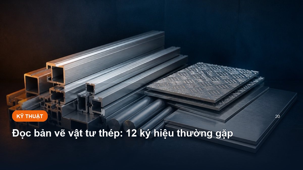 Đọc bản vẽ vật tư thép: 12 ký hiệu thường gặp