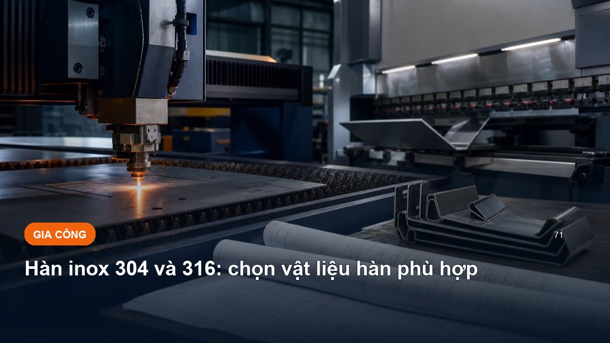 Hàn inox 304 và 316: chọn vật liệu hàn phù hợp