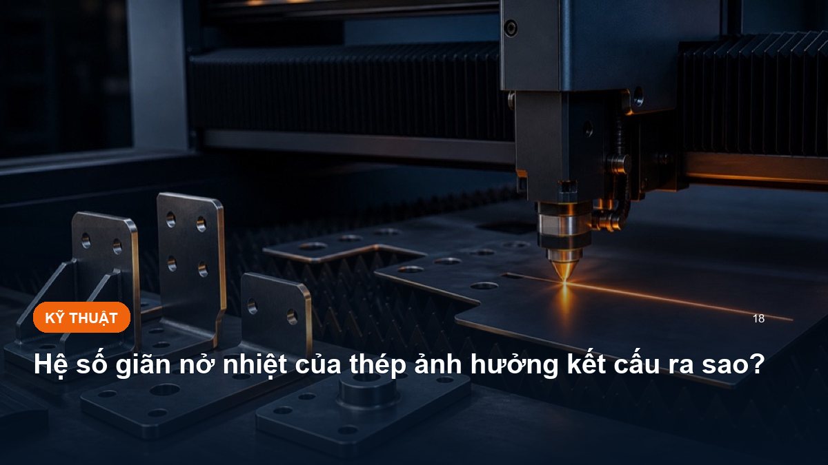 Hệ số giãn nở nhiệt của thép ảnh hưởng kết cấu ra sao?