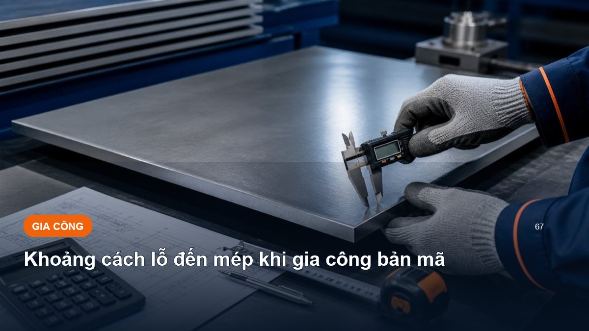 Khoảng cách lỗ đến mép khi gia công bản mã