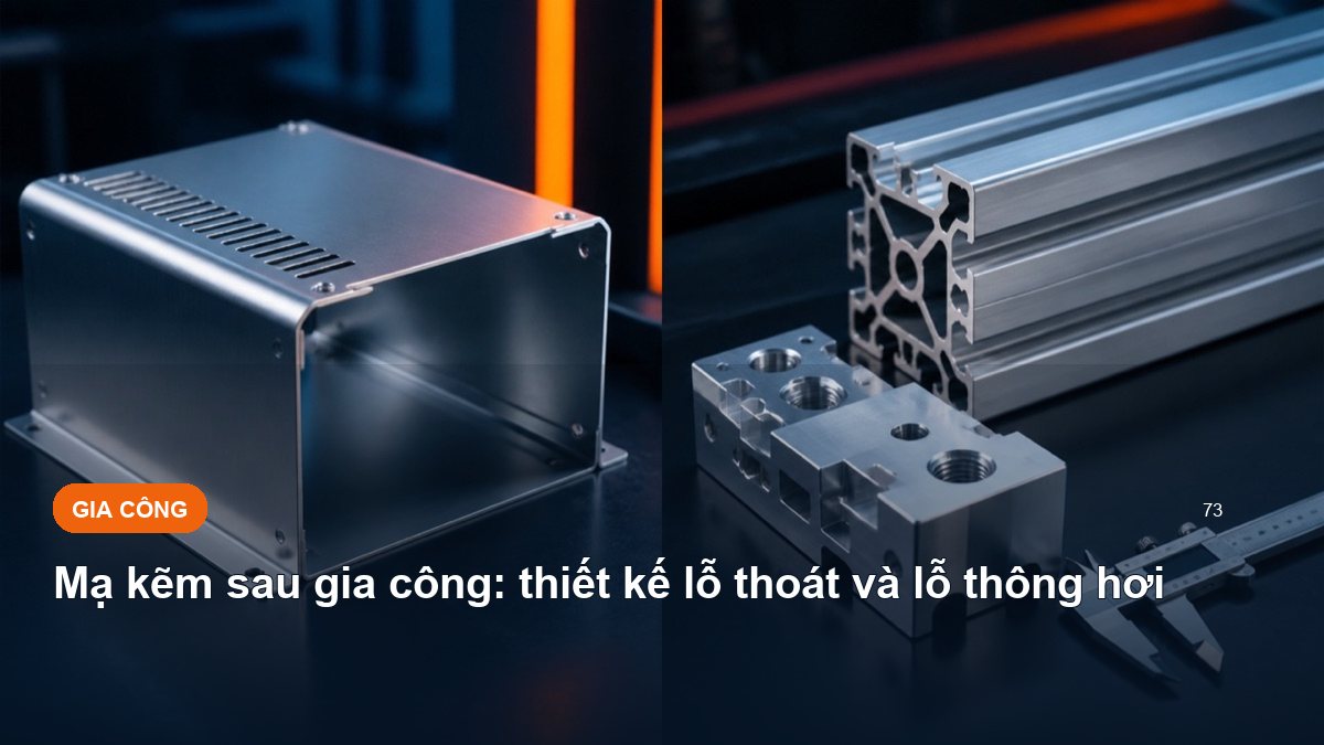 Mạ kẽm sau gia công: thiết kế lỗ thoát và lỗ thông hơi