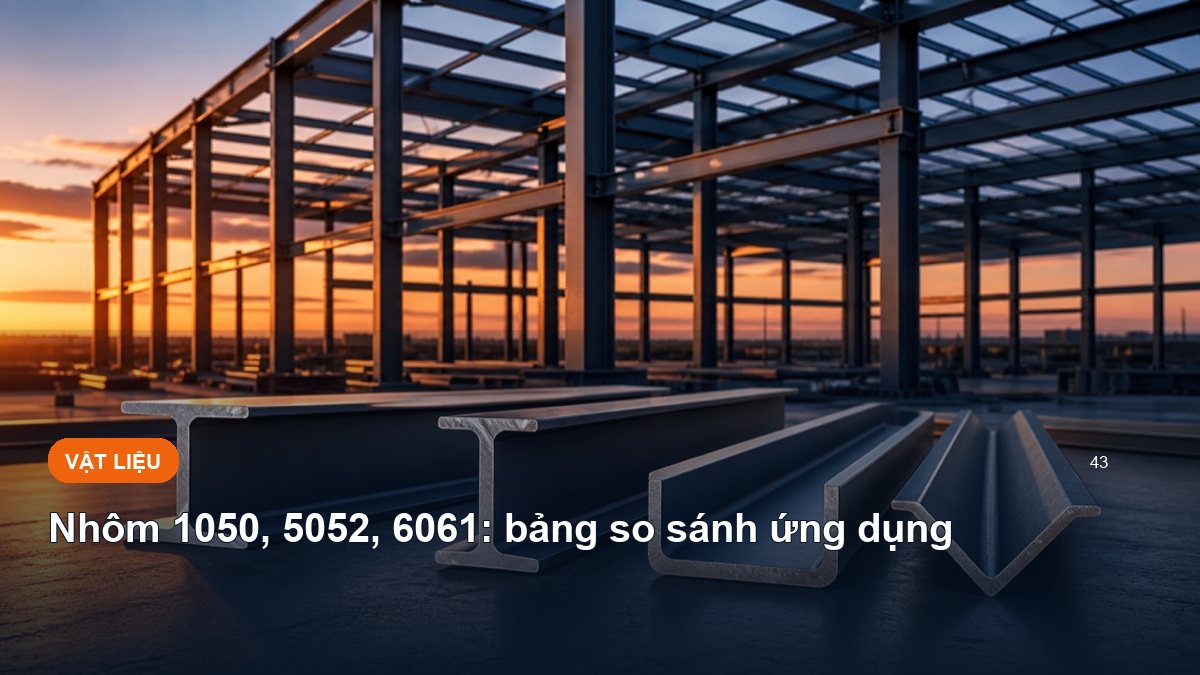 Nhôm 1050, 5052, 6061: bảng so sánh ứng dụng