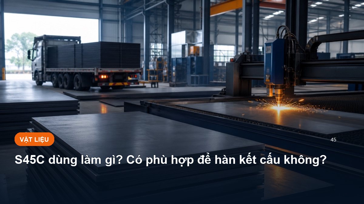 S45C dùng làm gì? Có phù hợp để hàn kết cấu không?