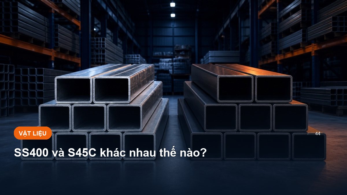 SS400 và S45C khác nhau thế nào?