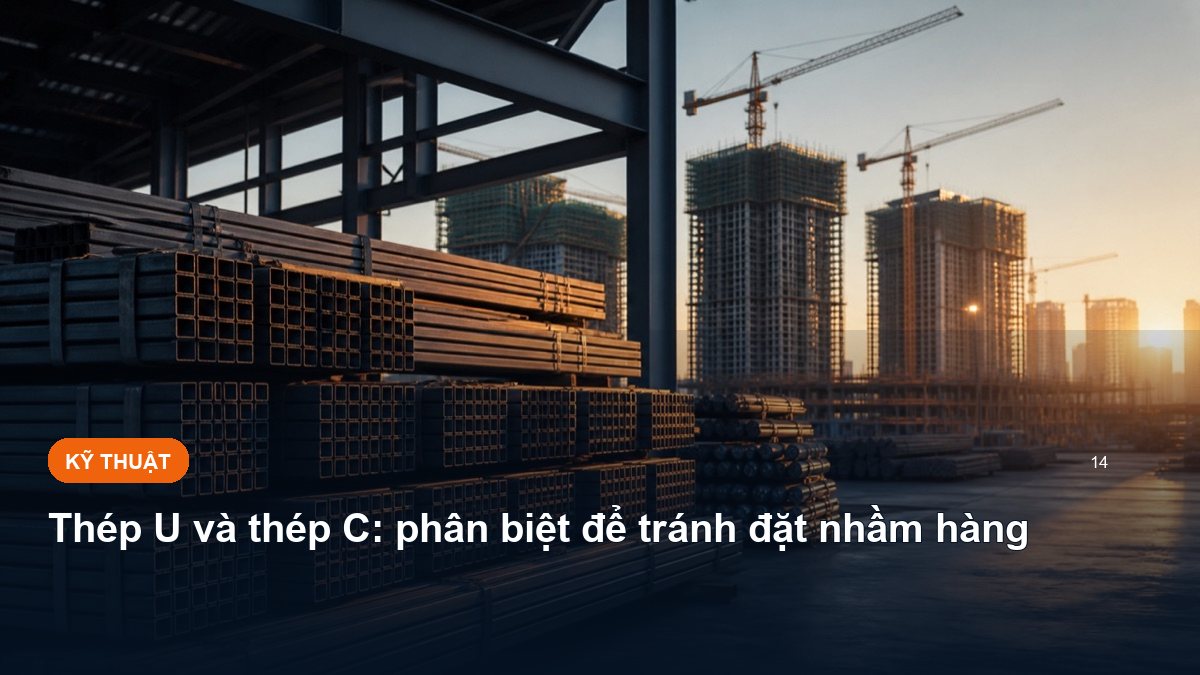 Thép U và thép C: phân biệt để tránh đặt nhầm hàng